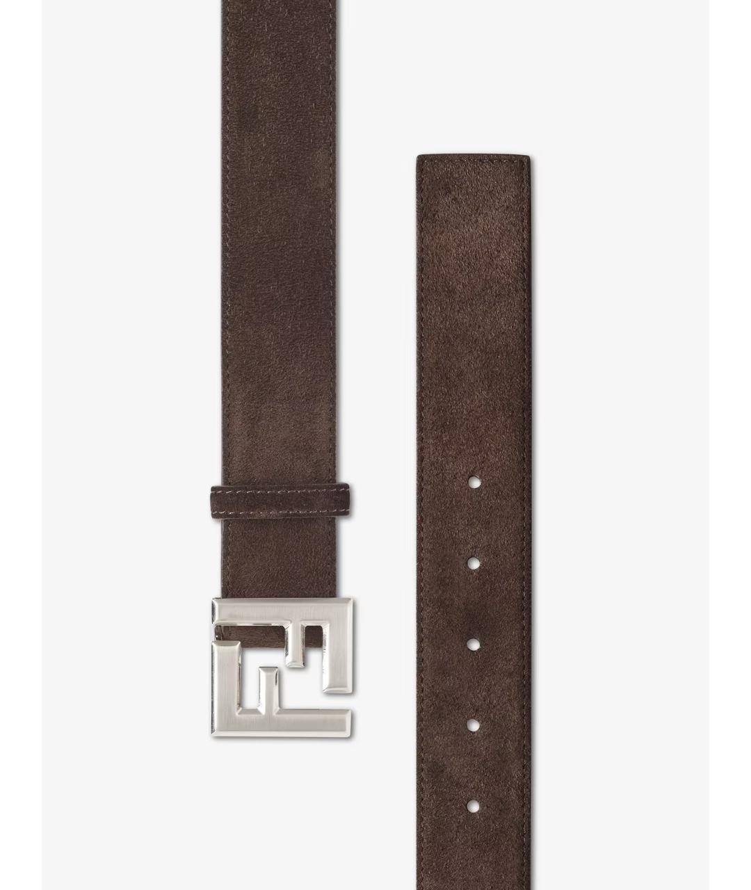 FENDI Коричневый замшевый ремень, фото 2