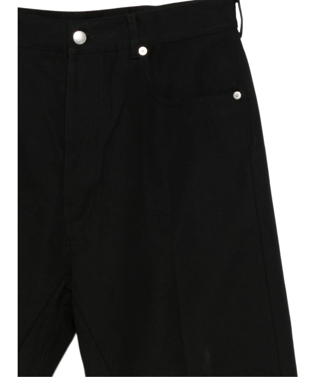 RICK OWENS Черные хлопковые прямые джинсы, фото 4