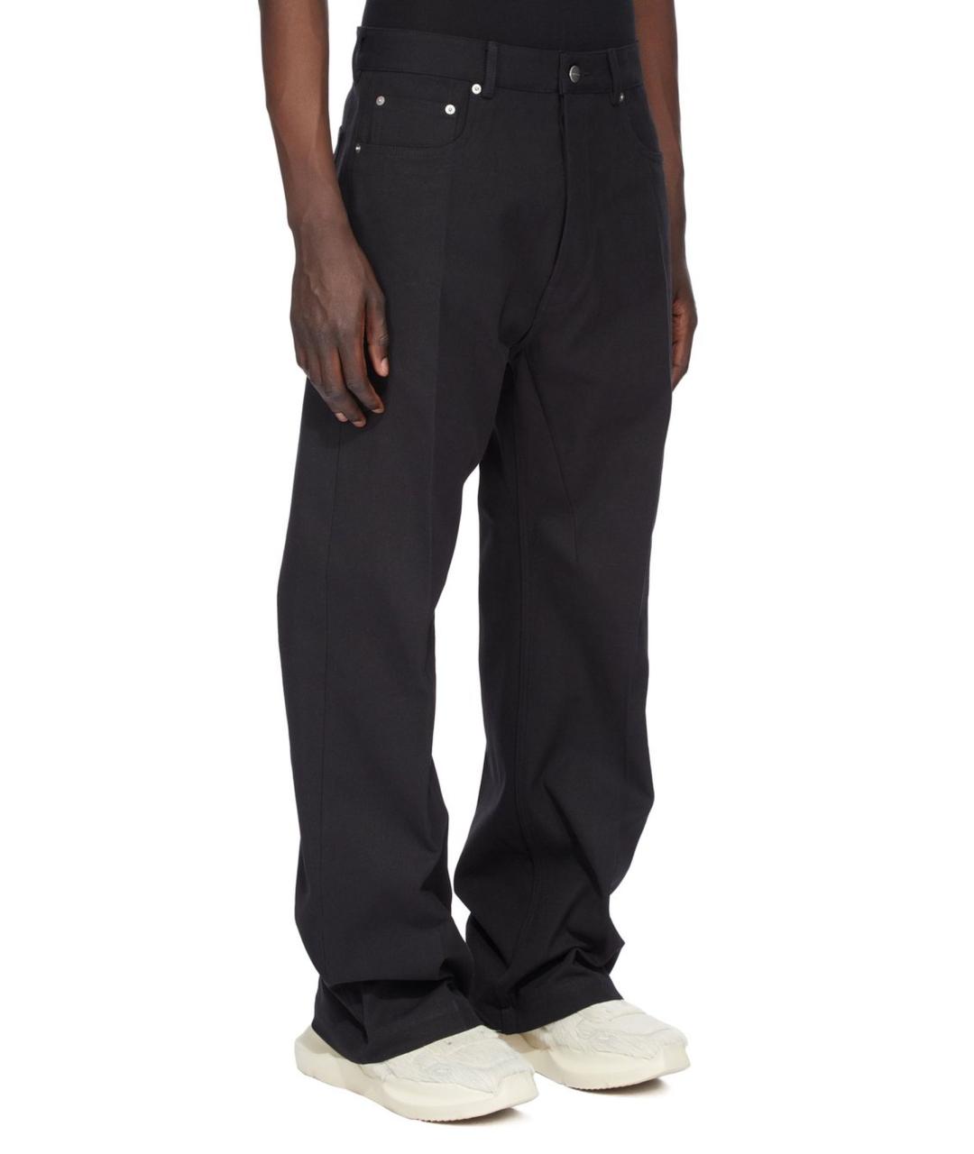 RICK OWENS Черные хлопковые прямые джинсы, фото 5
