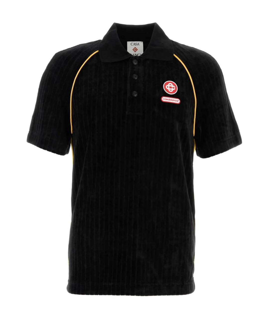 CASABLANCA Черное поло с коротким рукавом, фото 1