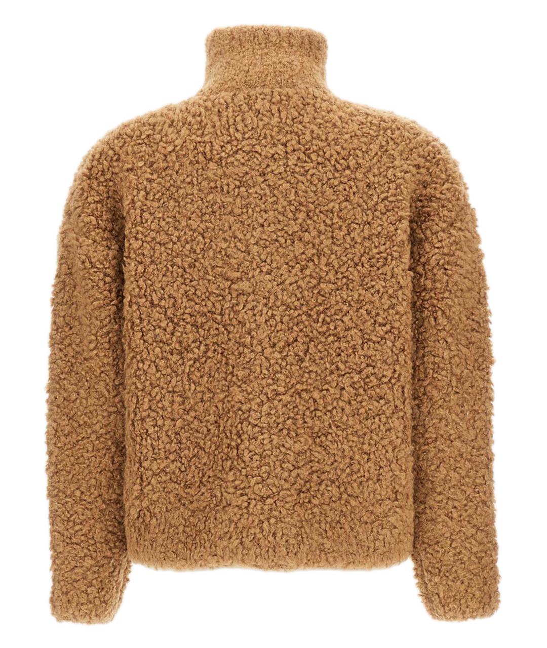 MAX MARA STUDIO Коричневый шерстяной кардиган, фото 2