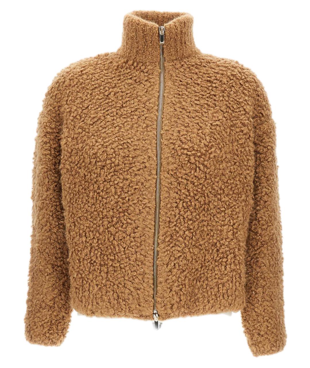 MAX MARA STUDIO Коричневый шерстяной кардиган, фото 1