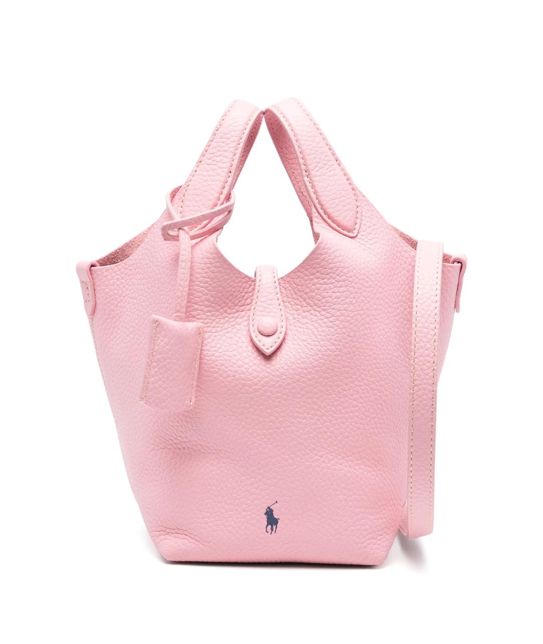 POLO RALPH LAUREN Розовая кожаная сумка через плечо, фото 1