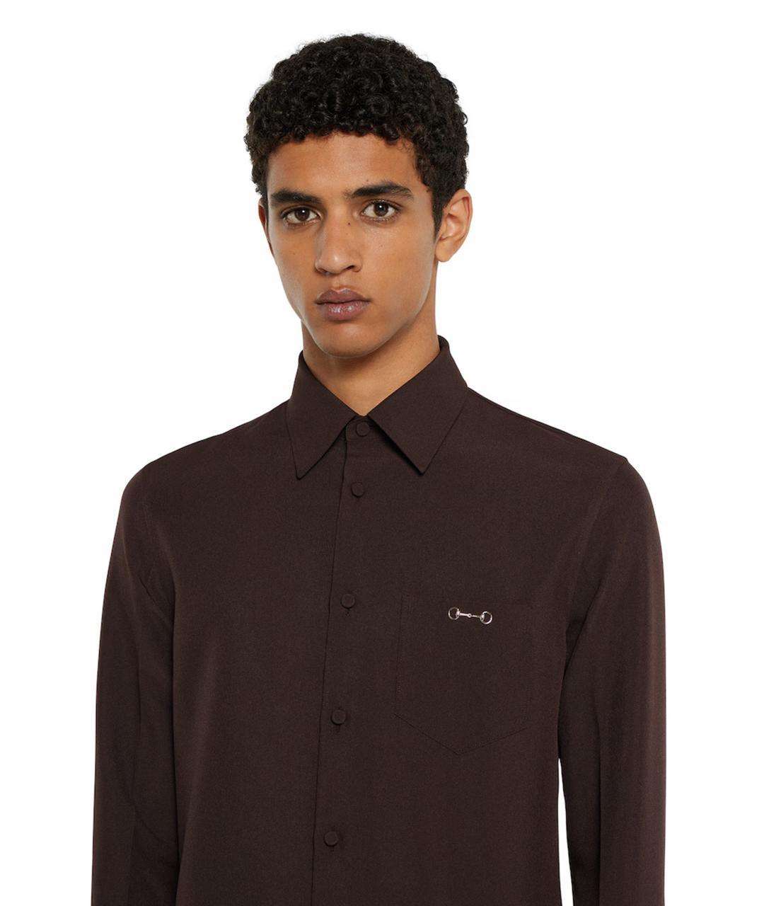 GUCCI Коричневая кэжуал рубашка, фото 5