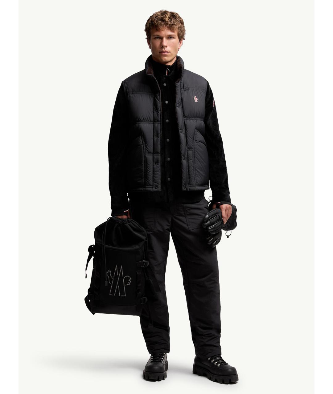 MONCLER Черный полиамидовый жилет, фото 2