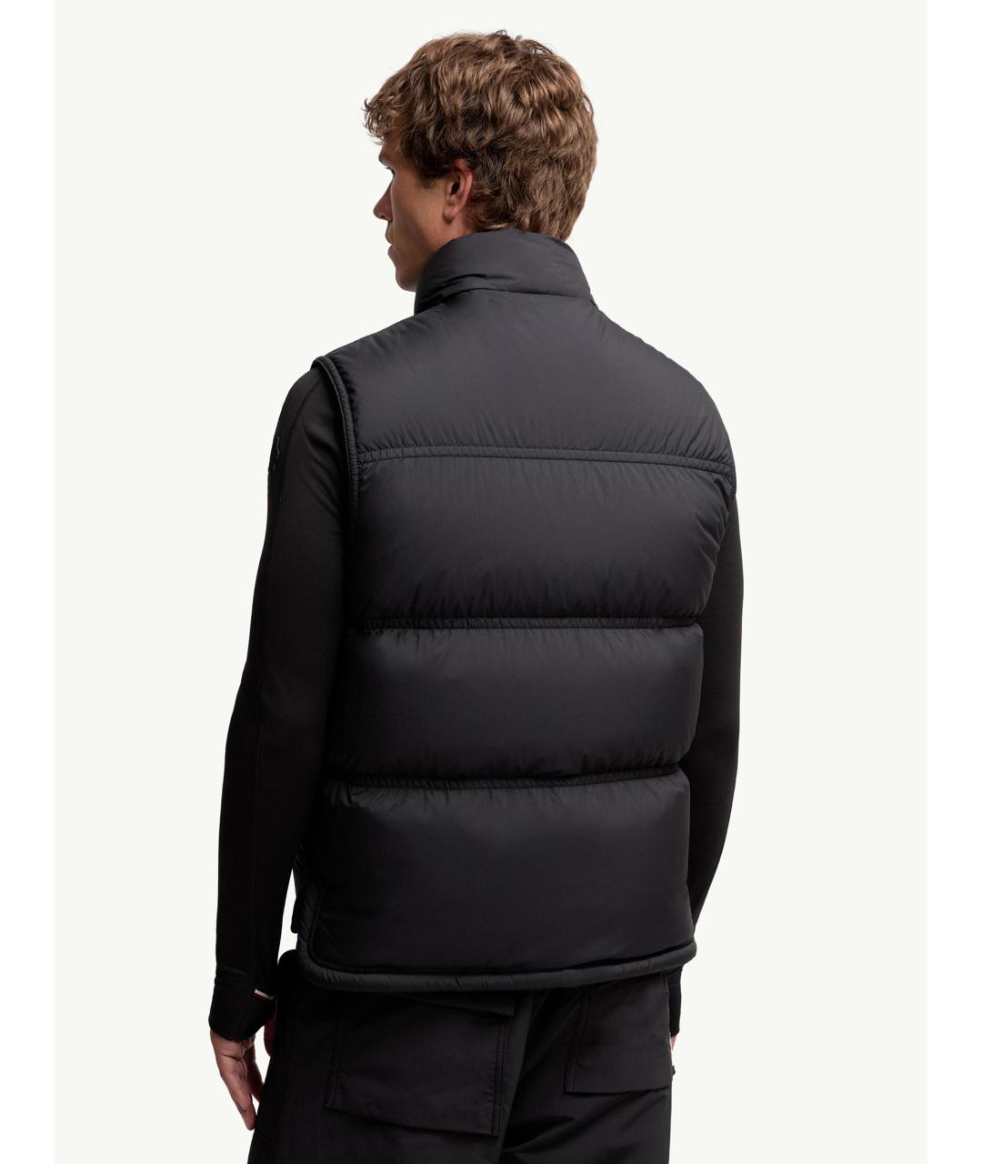 MONCLER Черный полиамидовый жилет, фото 5