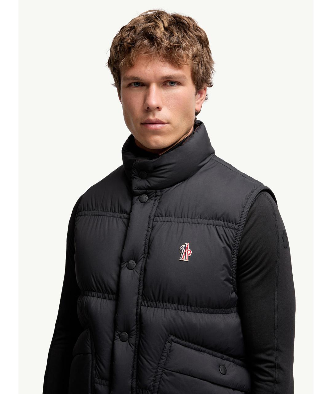 MONCLER Черный полиамидовый жилет, фото 3