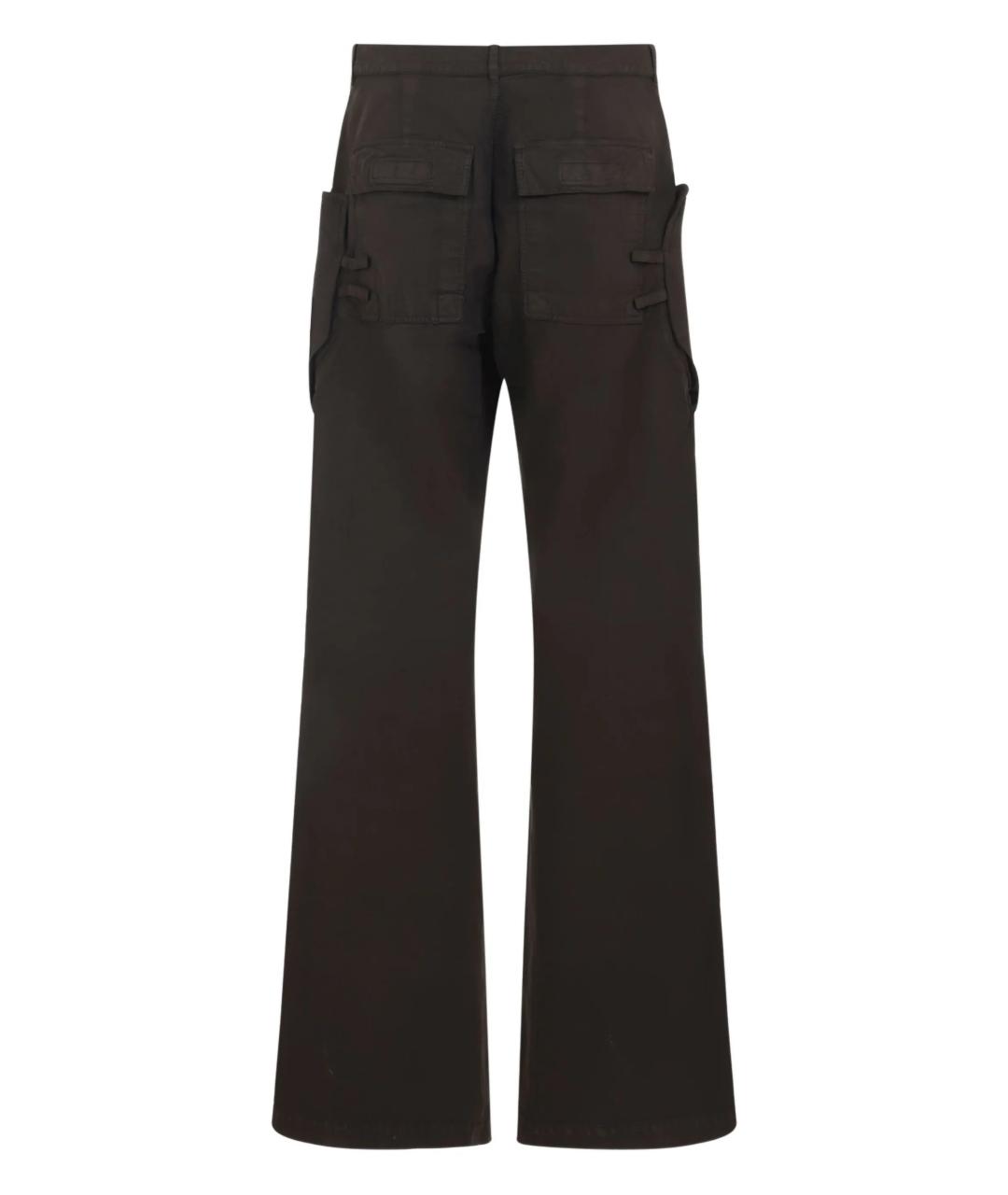 RICK OWENS DRKSHDW Коричневые хлопковые повседневные брюки, фото 2