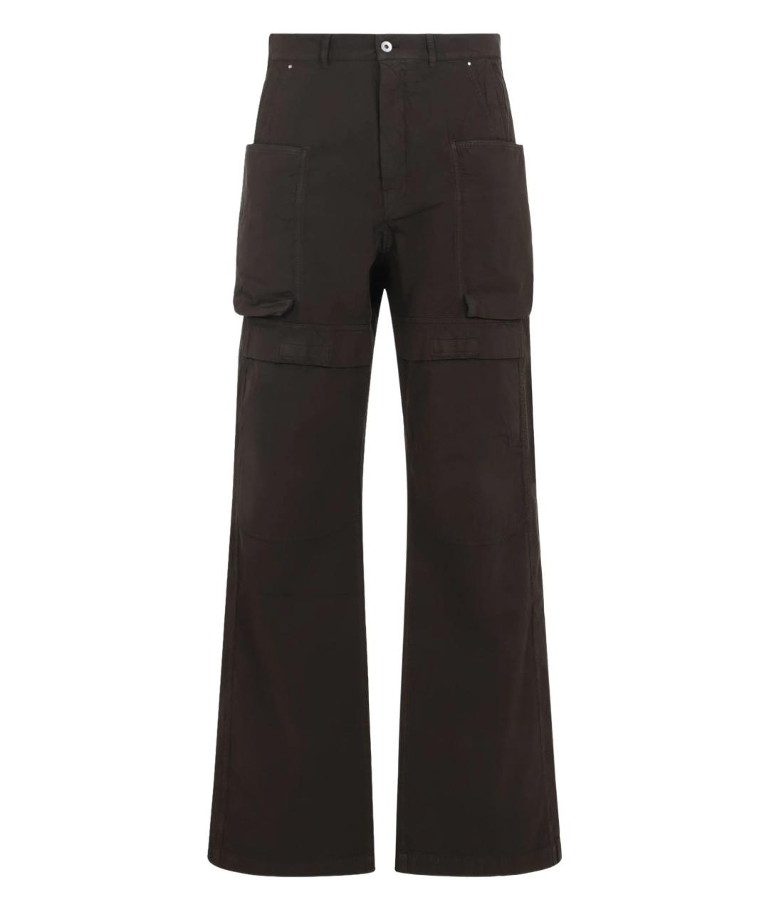 RICK OWENS DRKSHDW Коричневые хлопковые повседневные брюки, фото 1