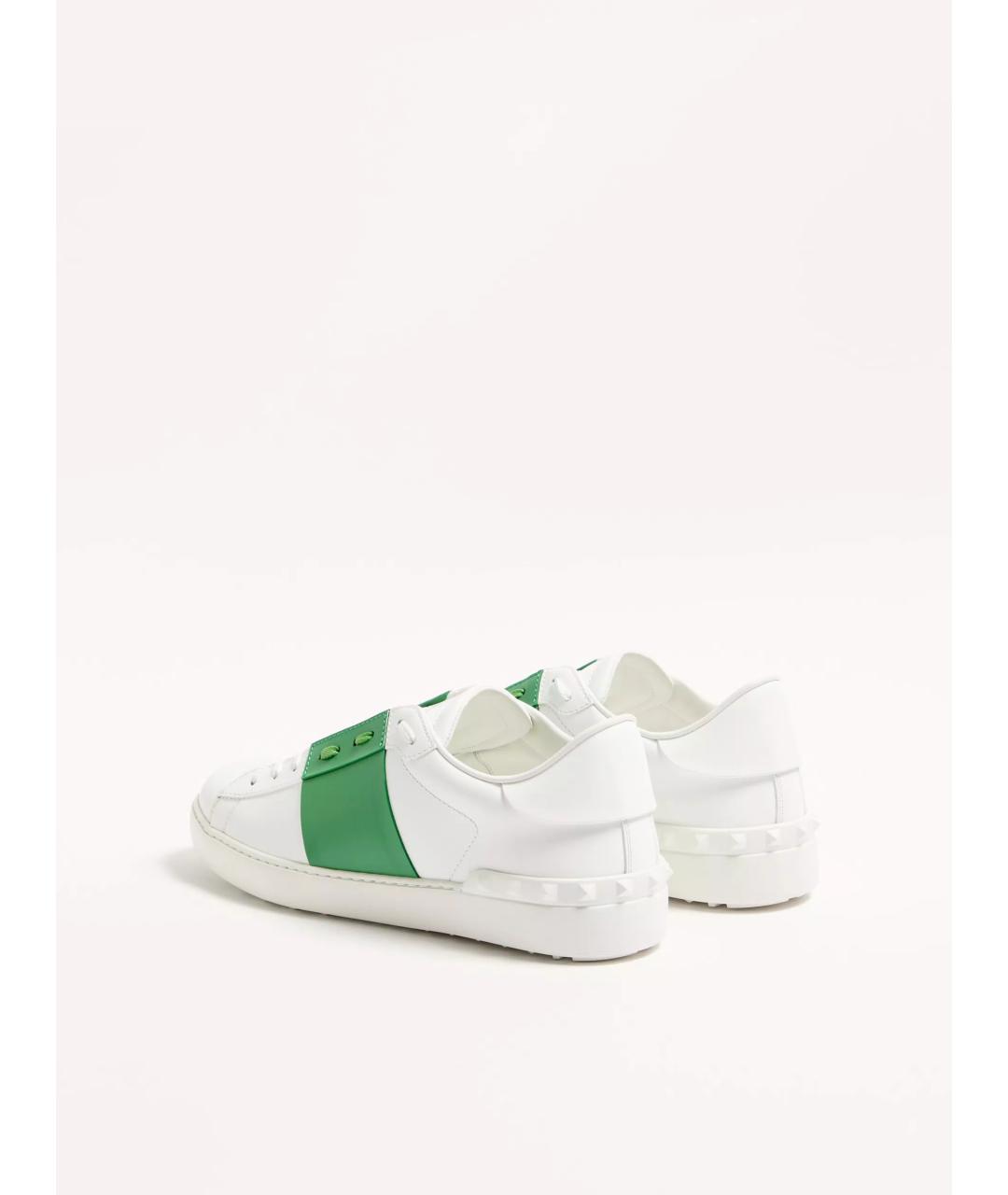 VALENTINO Белые кожаные низкие кроссовки / кеды, фото 6