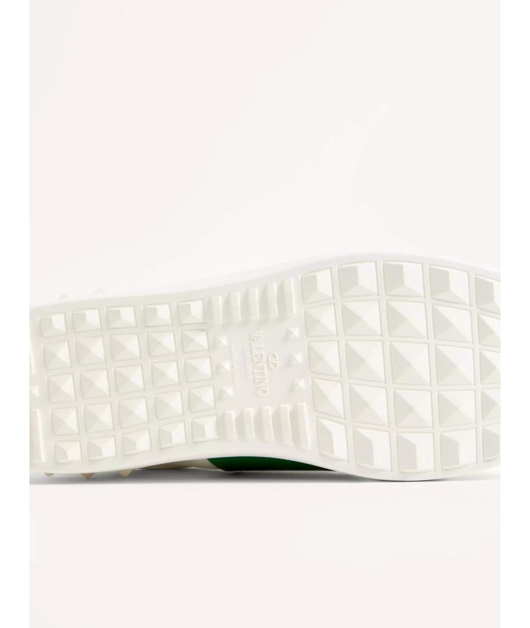 VALENTINO Белые кожаные низкие кроссовки / кеды, фото 4