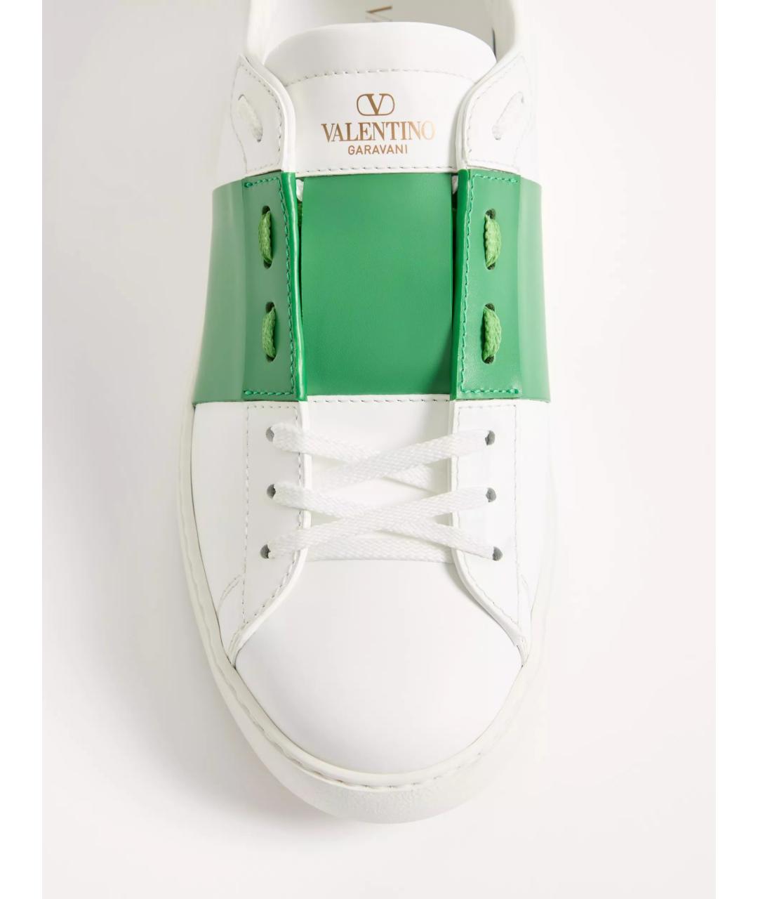 VALENTINO Белые кожаные низкие кроссовки / кеды, фото 7