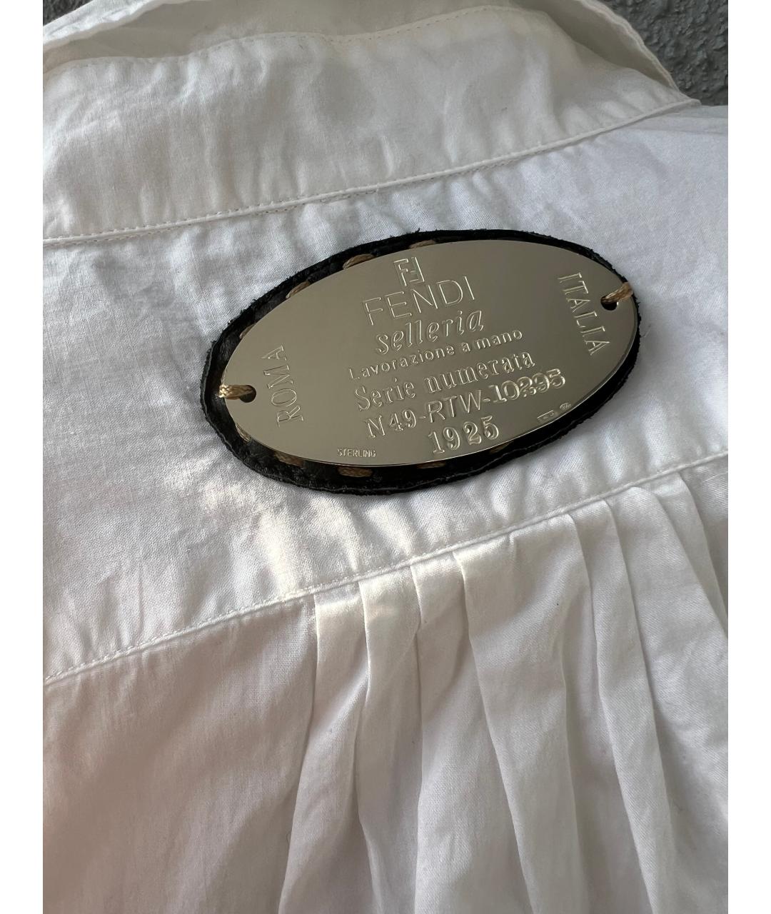 FENDI Белая хлопковая блузы, фото 9