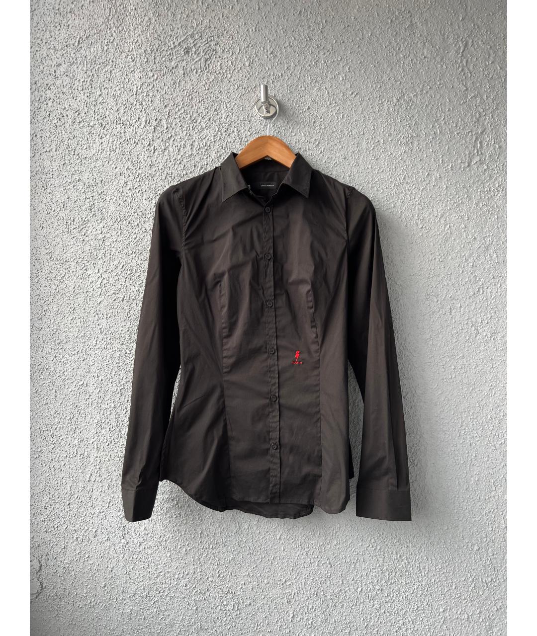 DSQUARED2 Черная хлопковая рубашка, фото 5