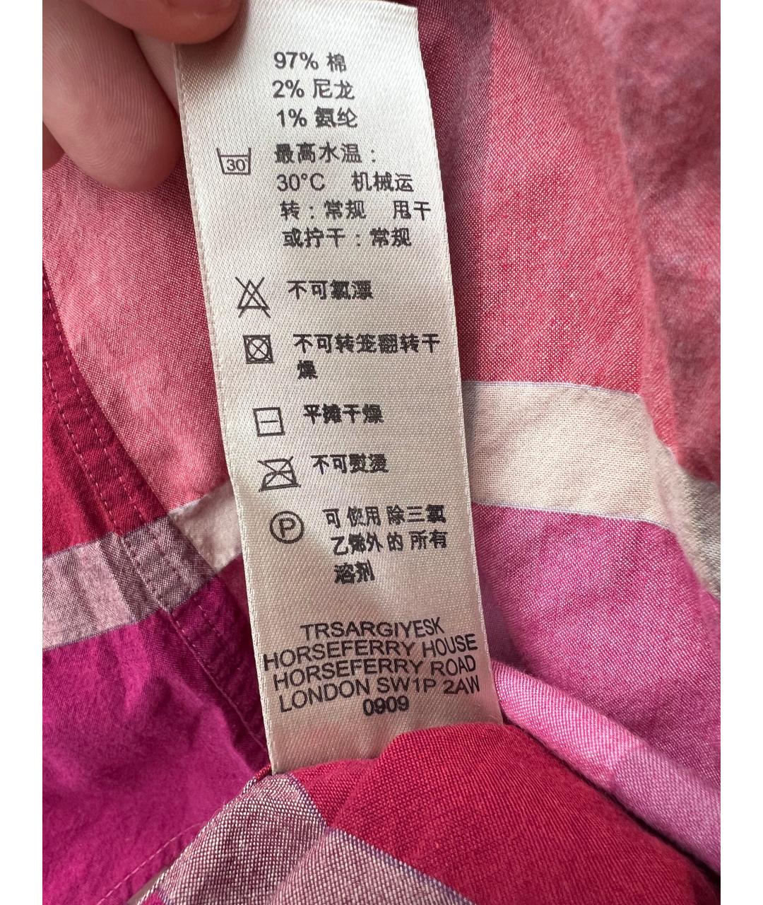 BURBERRY Хлопковая кэжуал рубашка, фото 7