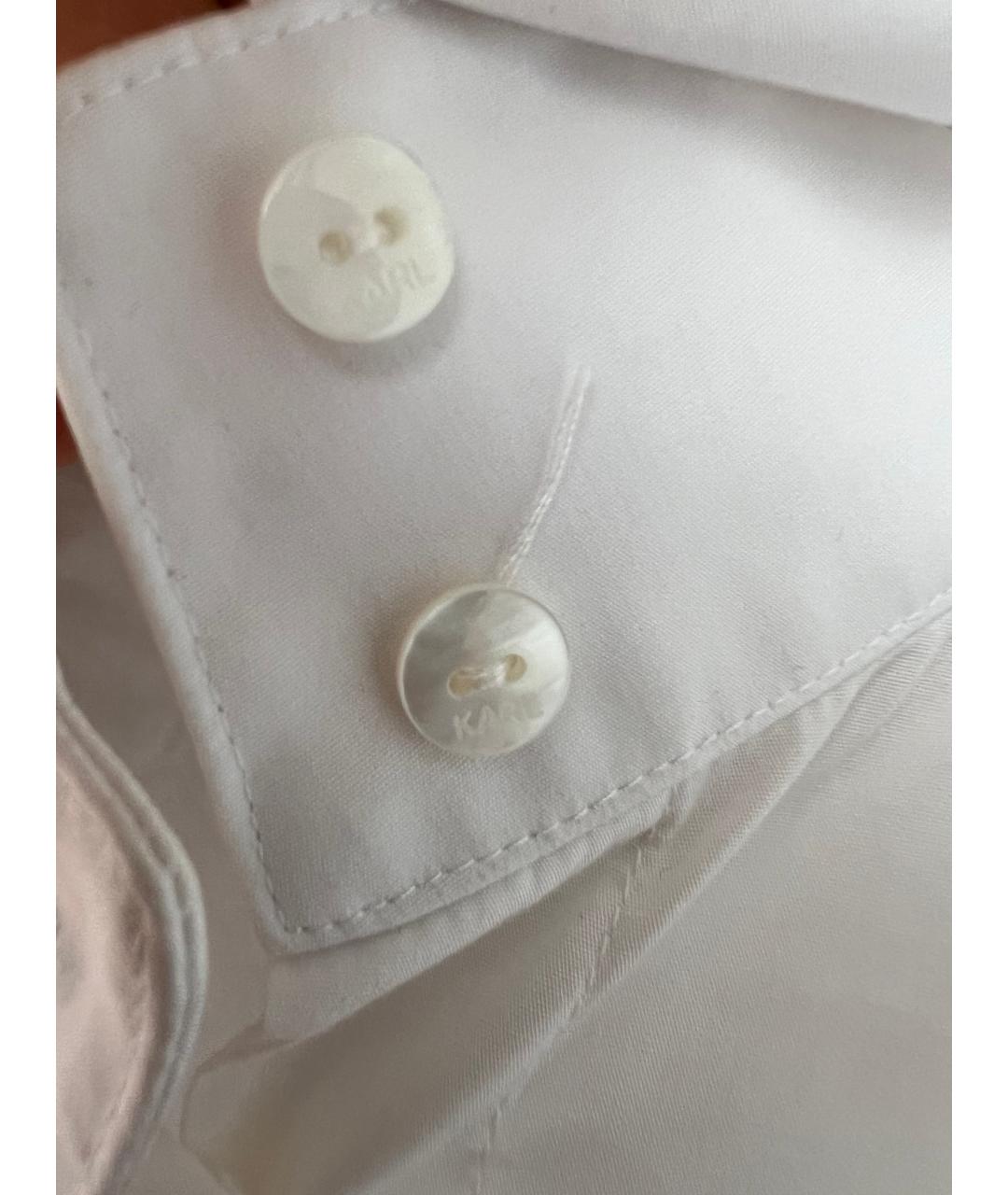 KARL LAGERFELD Белая хлопковая блузы, фото 4