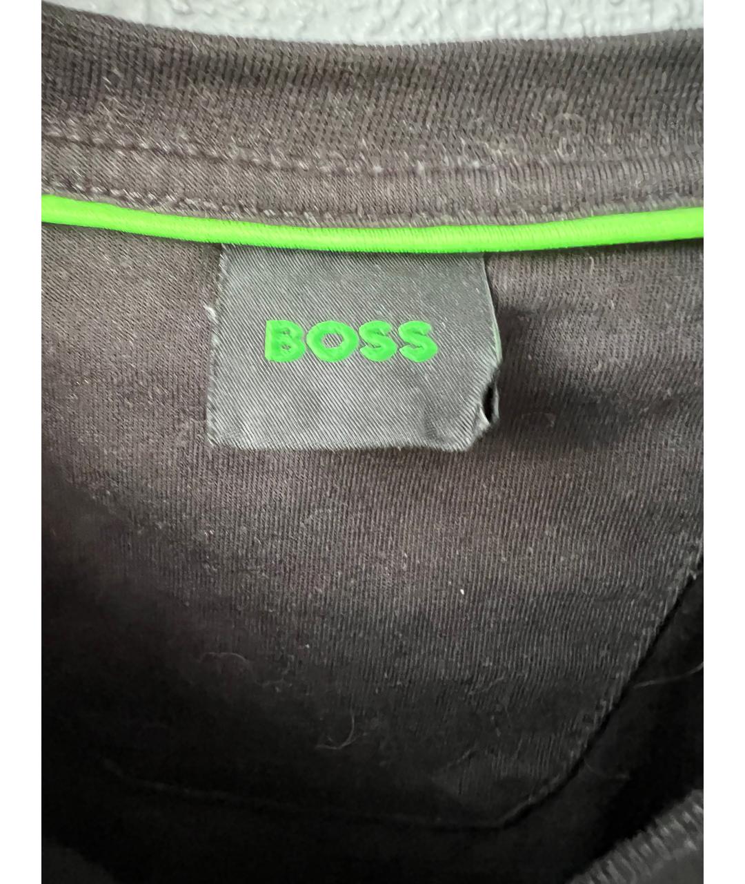 HUGO BOSS Черная хлопковая футболка, фото 3