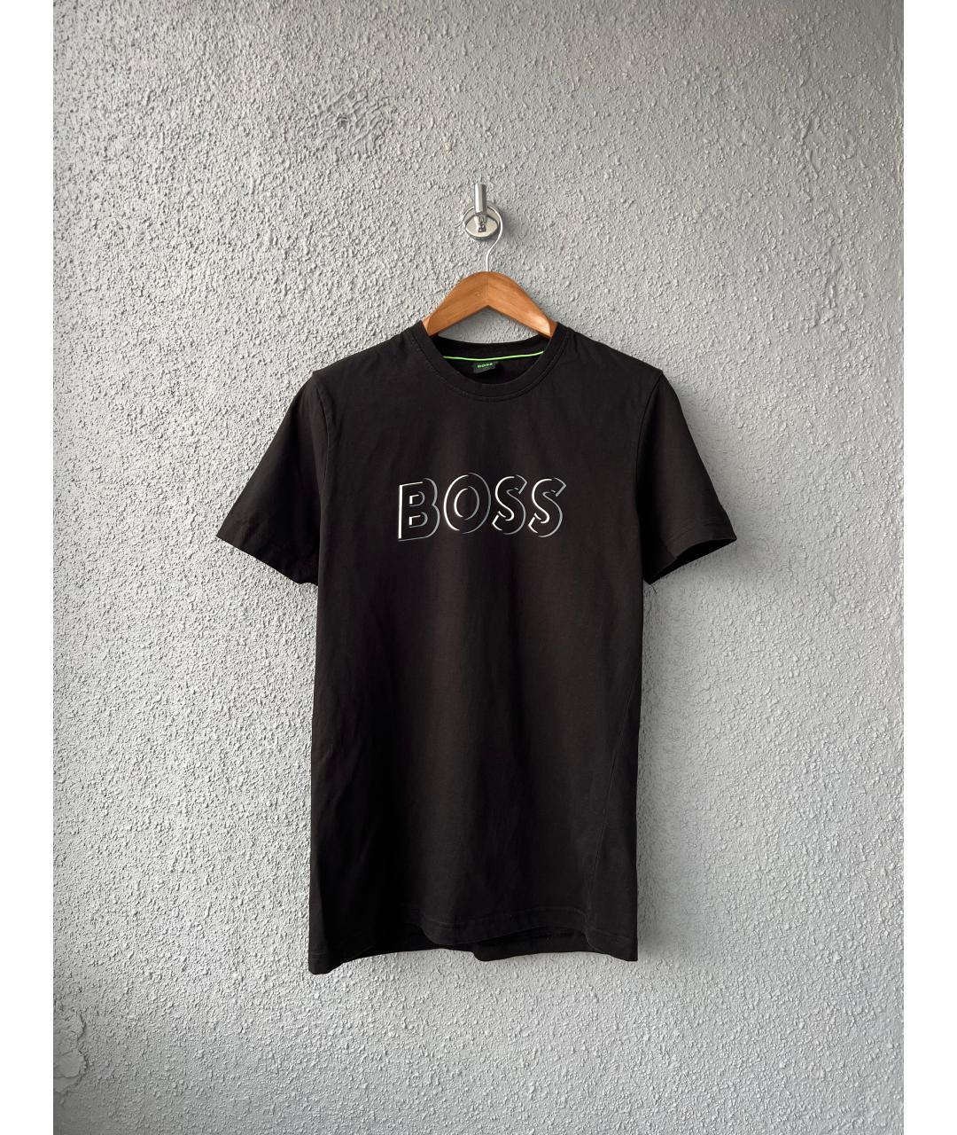 HUGO BOSS Черная хлопковая футболка, фото 5