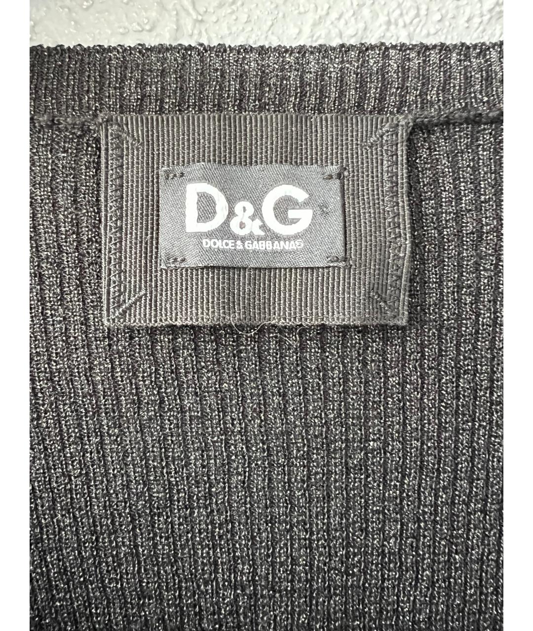 DOLCE&GABBANA Черный хлопковый джемпер / свитер, фото 3