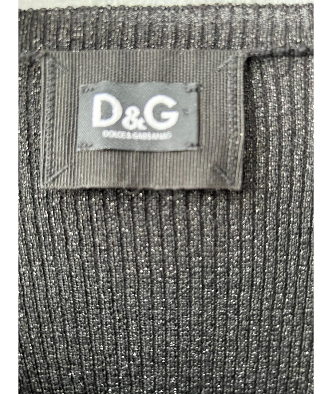 DOLCE&GABBANA Черный хлопковый джемпер / свитер, фото 2