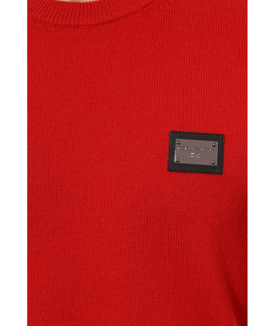 DOLCE&GABBANA Красный хлопковый джемпер / свитер, фото 4