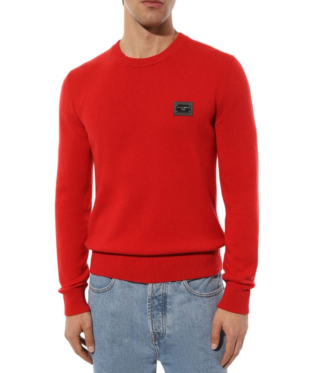 DOLCE&GABBANA Красный хлопковый джемпер / свитер, фото 2