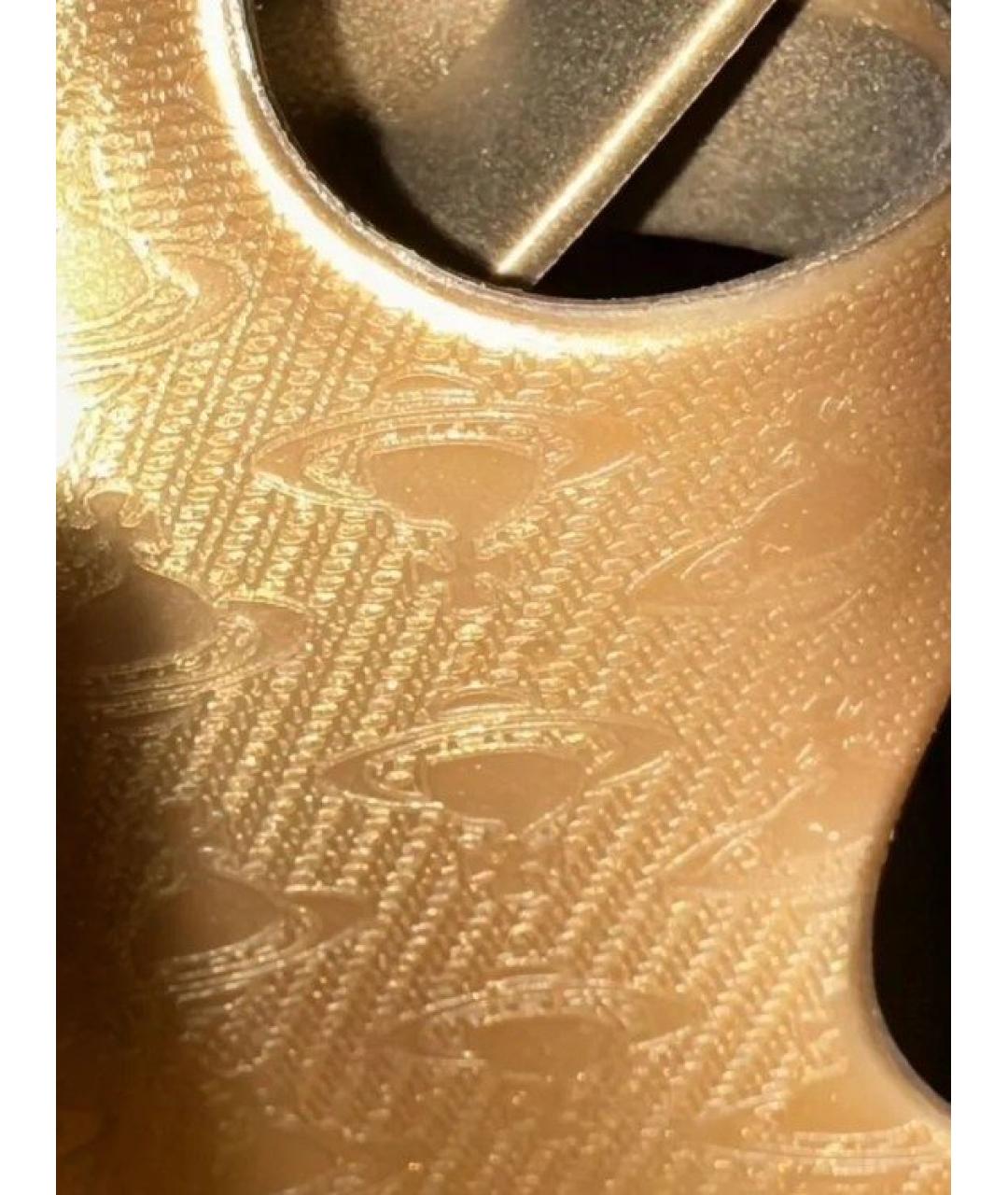 VIVIENNE WESTWOOD Золотые резиновые балетки, фото 6