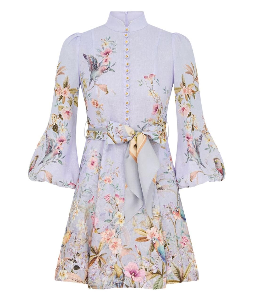 ZIMMERMANN Мульти льняное повседневное платье, фото 1