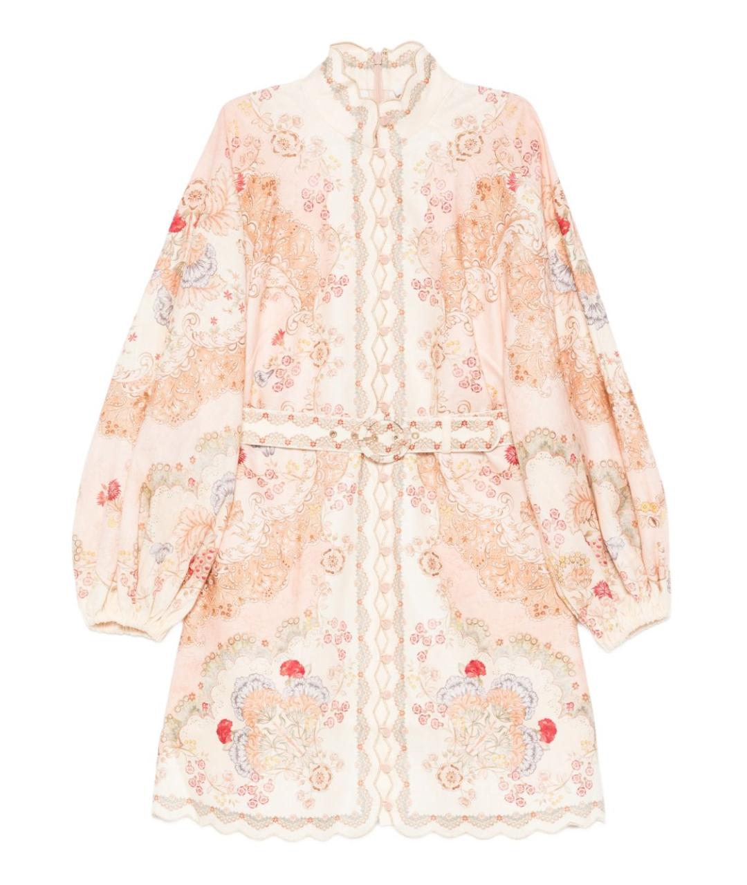 ZIMMERMANN Мульти льняное повседневное платье, фото 1