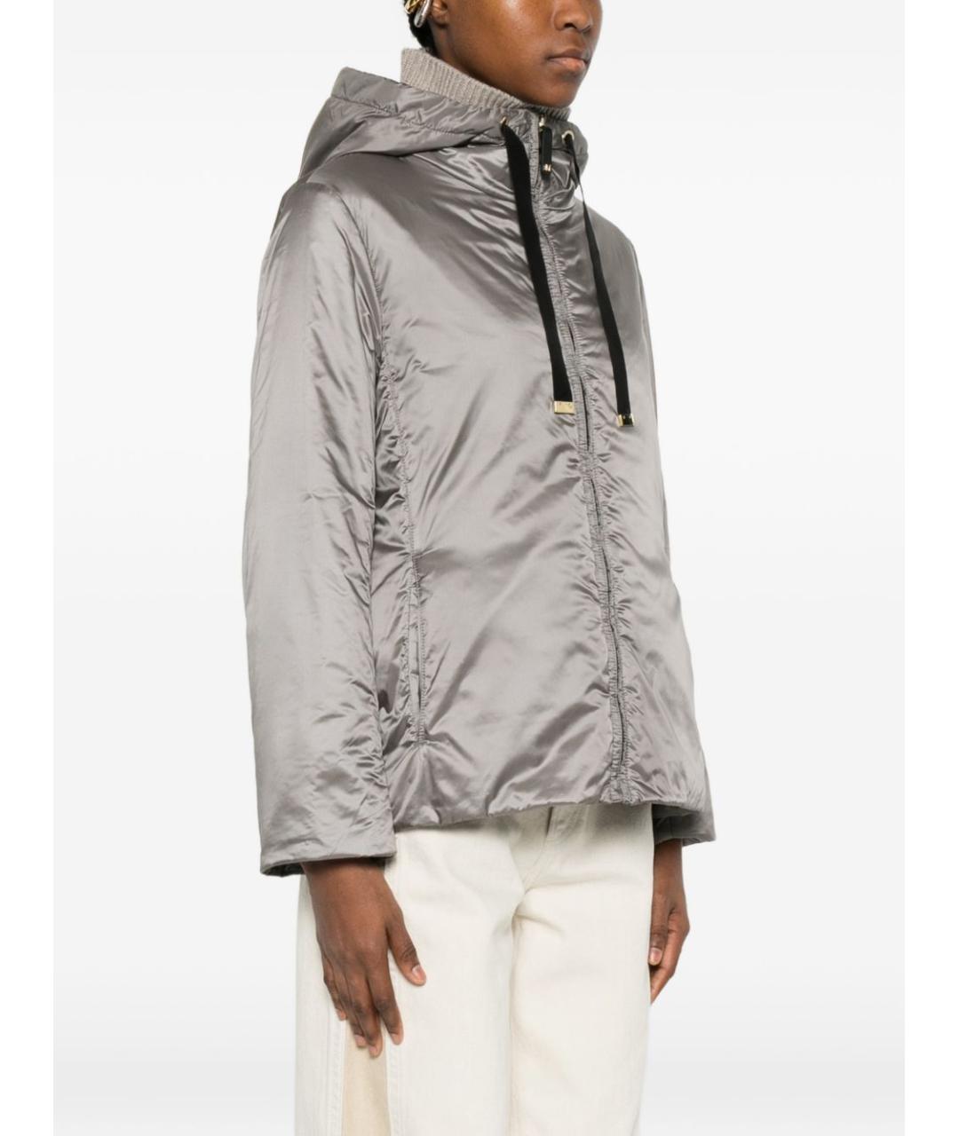 MAX MARA Серая полиэстеровая куртка, фото 3