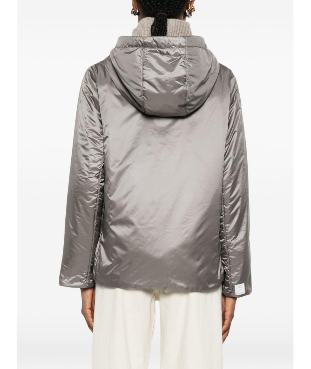 MAX MARA Серая полиэстеровая куртка, фото 2