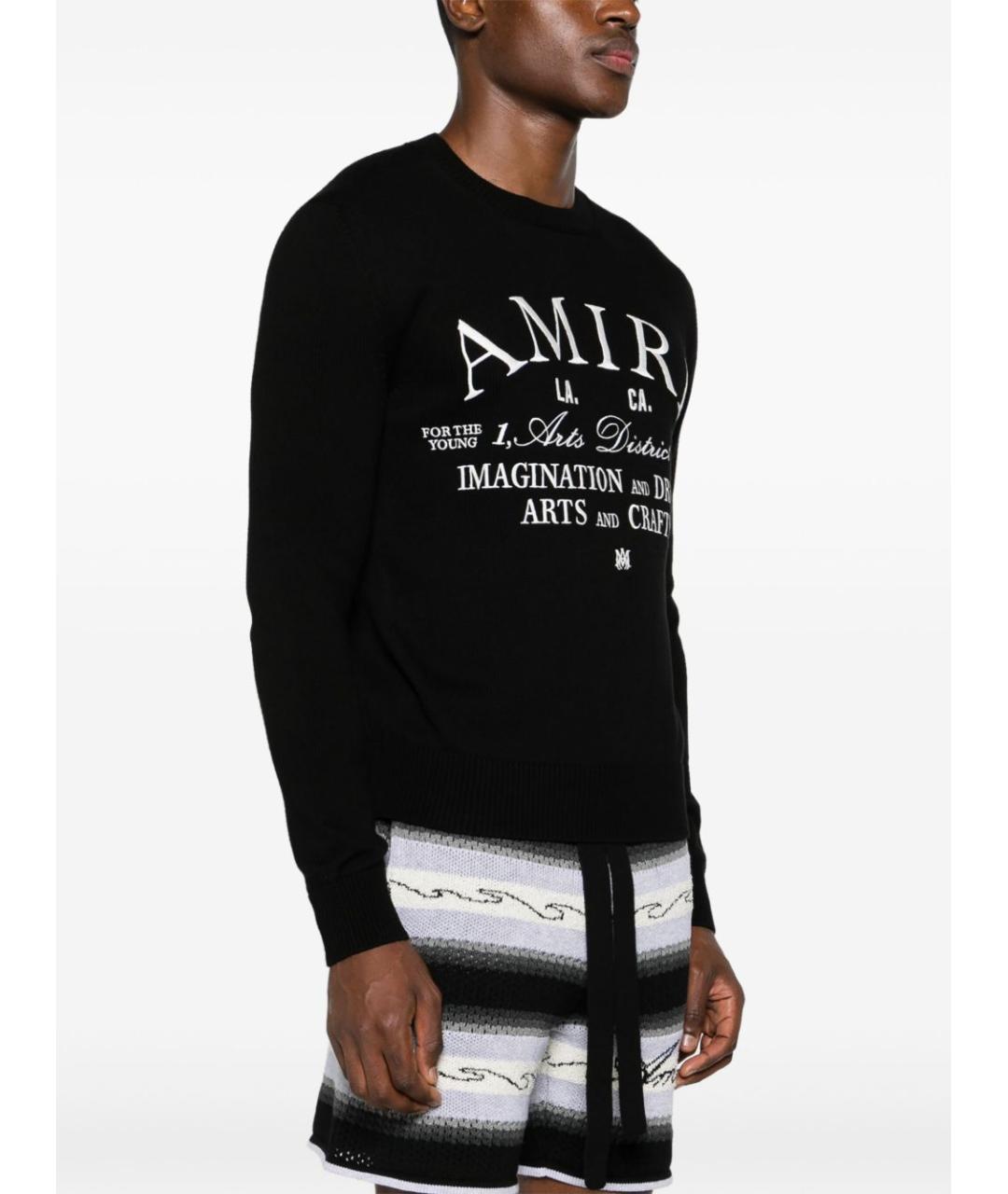 AMIRI Черный хлопковый джемпер / свитер, фото 5