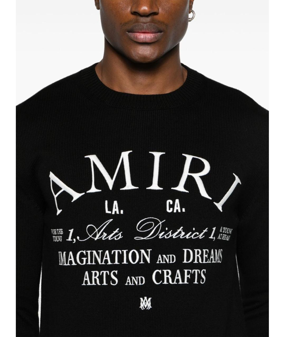 AMIRI Черный хлопковый джемпер / свитер, фото 2