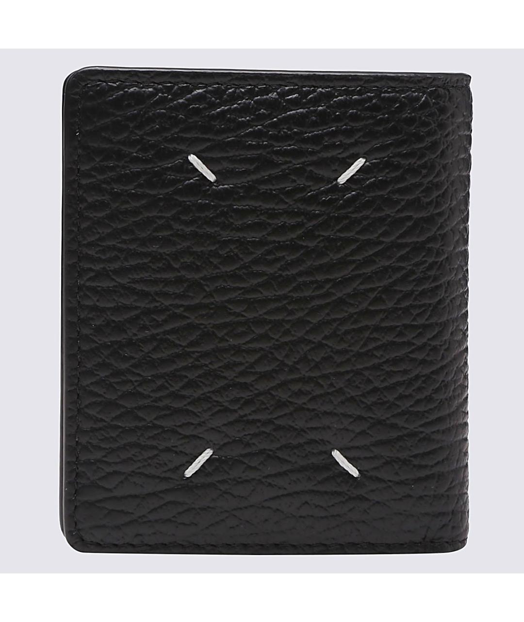 MAISON MARGIELA Черный кожаный кошелек, фото 2