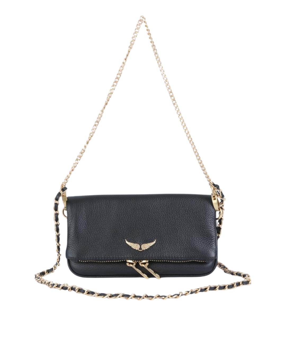 ZADIG & VOLTAIRE Черная кожаная сумка через плечо, фото 1