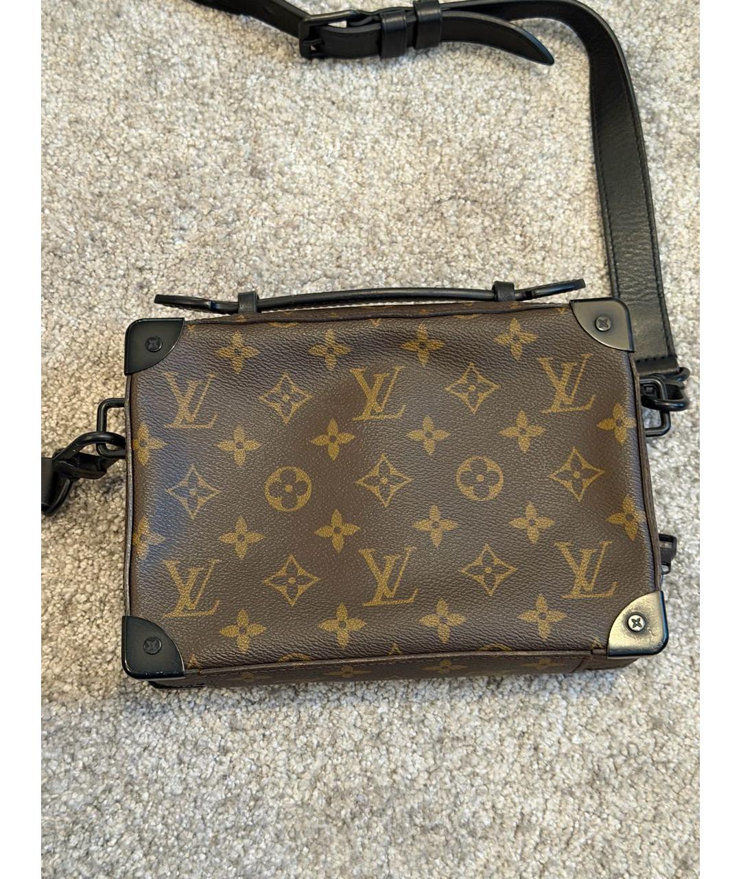 LOUIS VUITTON Коричневая кожаная сумка на плечо, фото 2
