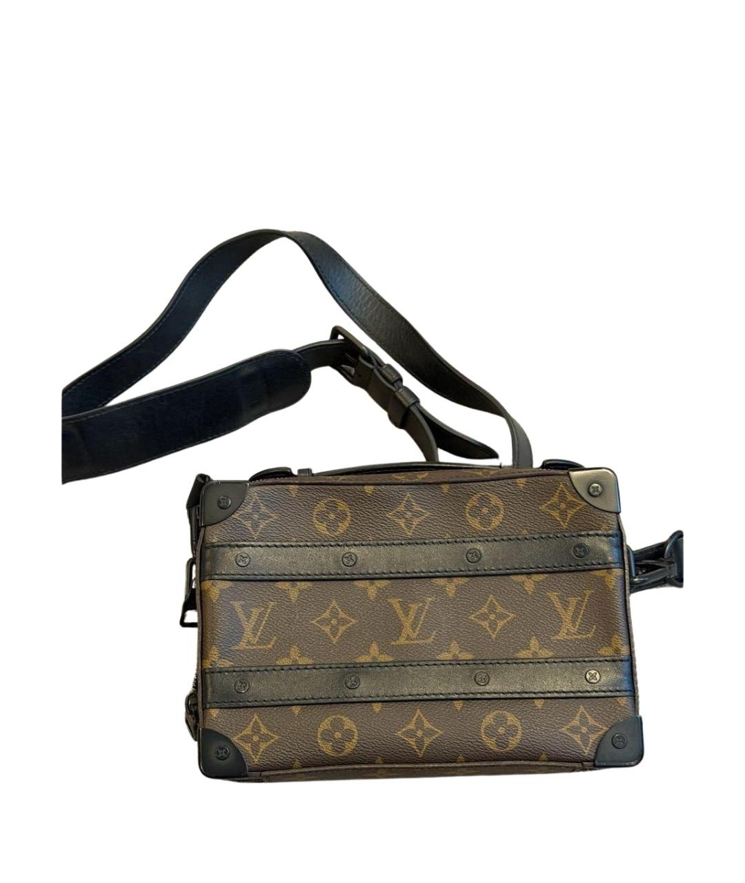 LOUIS VUITTON Коричневая кожаная сумка на плечо, фото 1