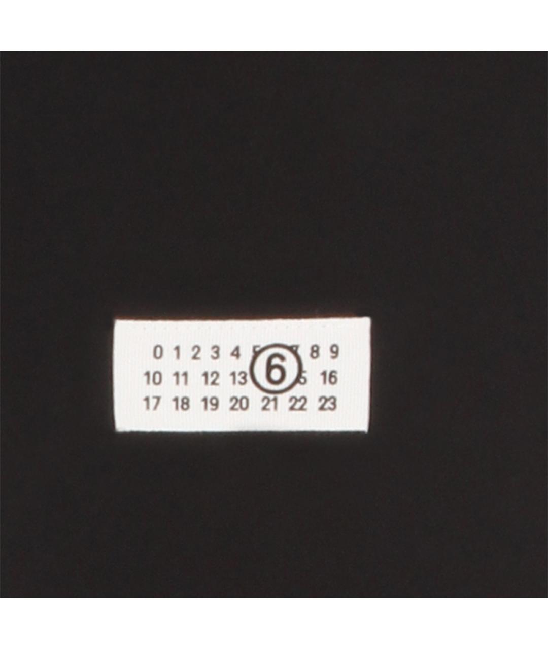 MM6 MAISON MARGIELA Черная хлопковая футболка, фото 3