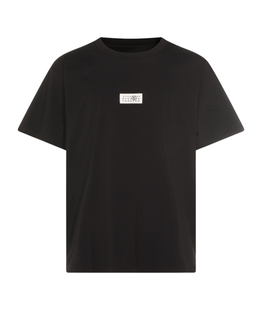 MM6 MAISON MARGIELA Черная хлопковая футболка, фото 1