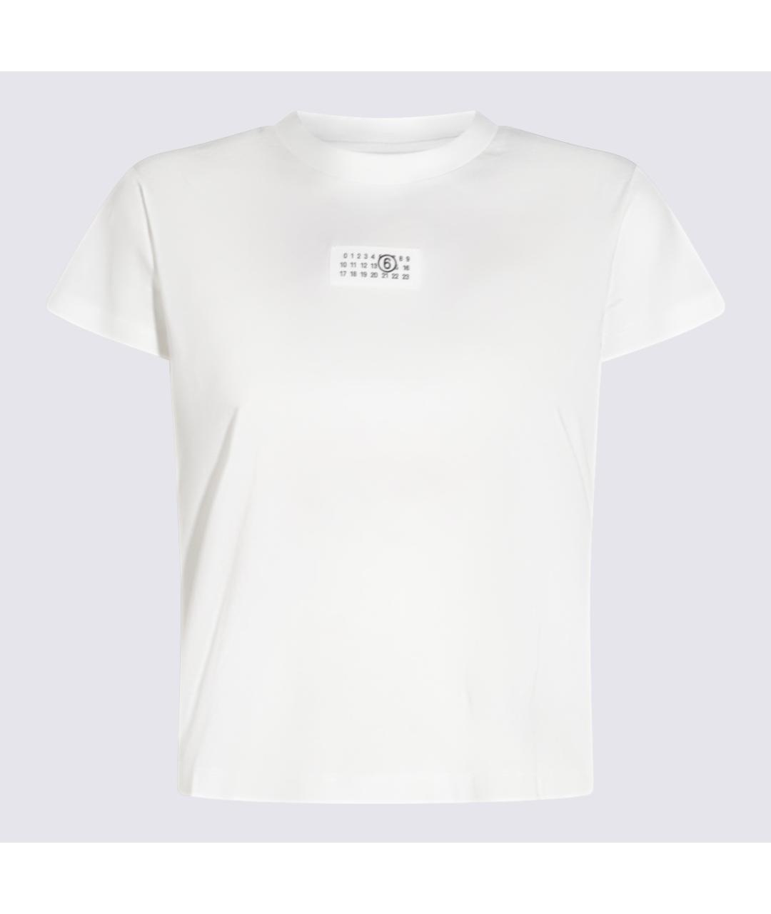 MM6 MAISON MARGIELA Белая хлопковая футболка, фото 3