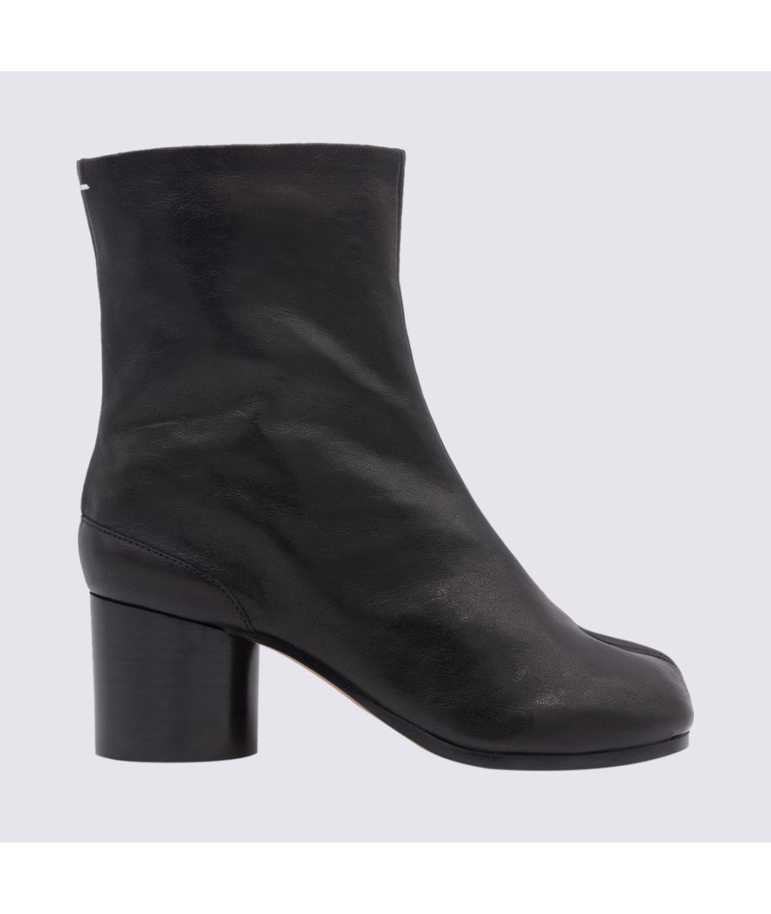 MAISON MARGIELA Черные кожаные ботильоны, фото 3