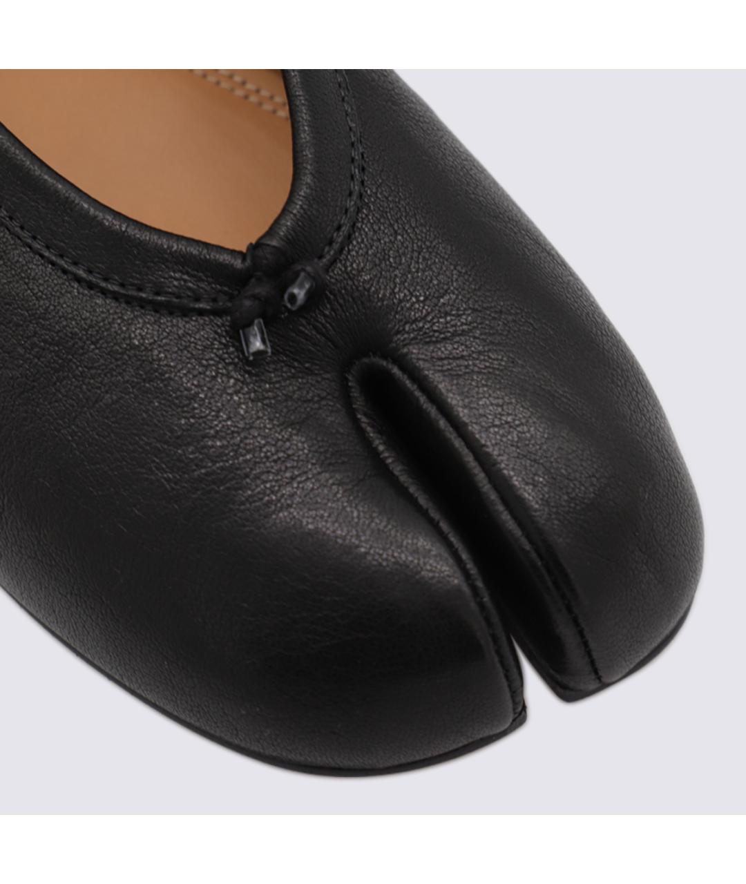 MAISON MARGIELA Черные кожаные балетки, фото 4