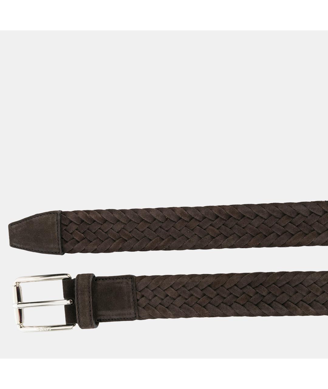 TOD'S Коричневый замшевый ремень, фото 2