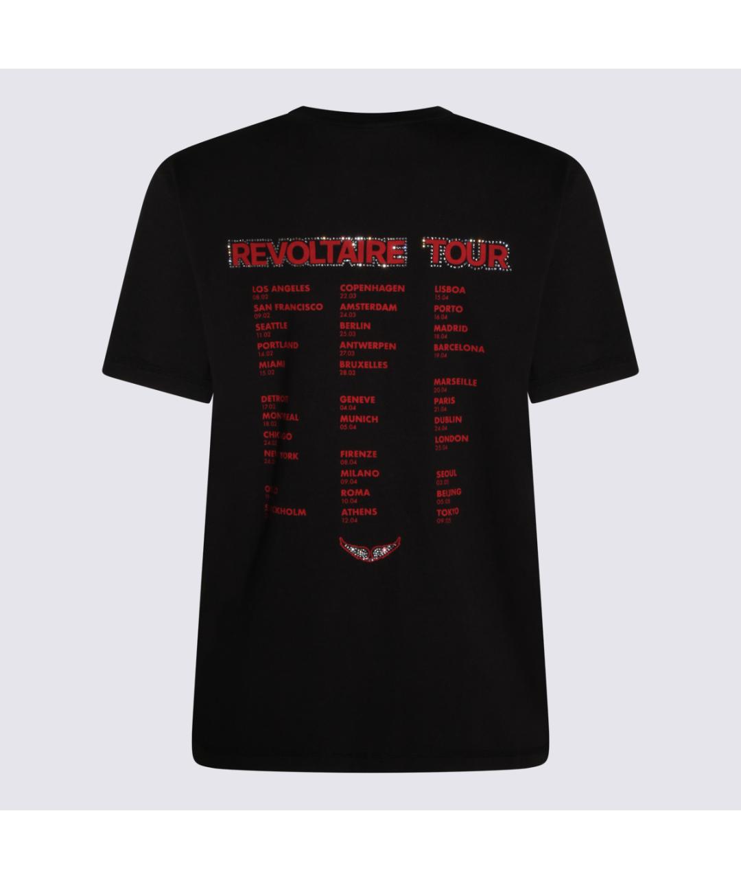 ZADIG & VOLTAIRE Черная хлопковая футболка, фото 2