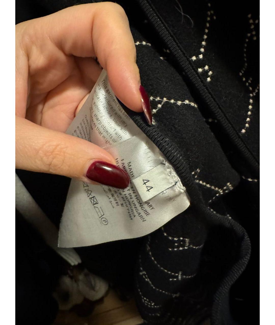 STELLA MCCARTNEY Черное шерстяное пальто, фото 3