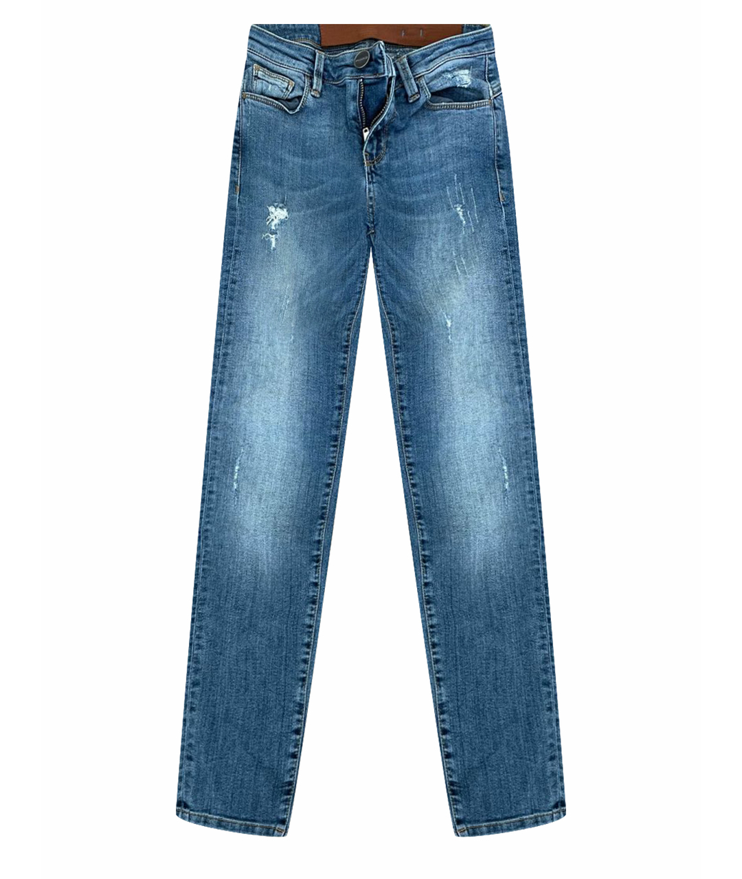 PINKO Синие хлопковые джинсы слим, фото 1