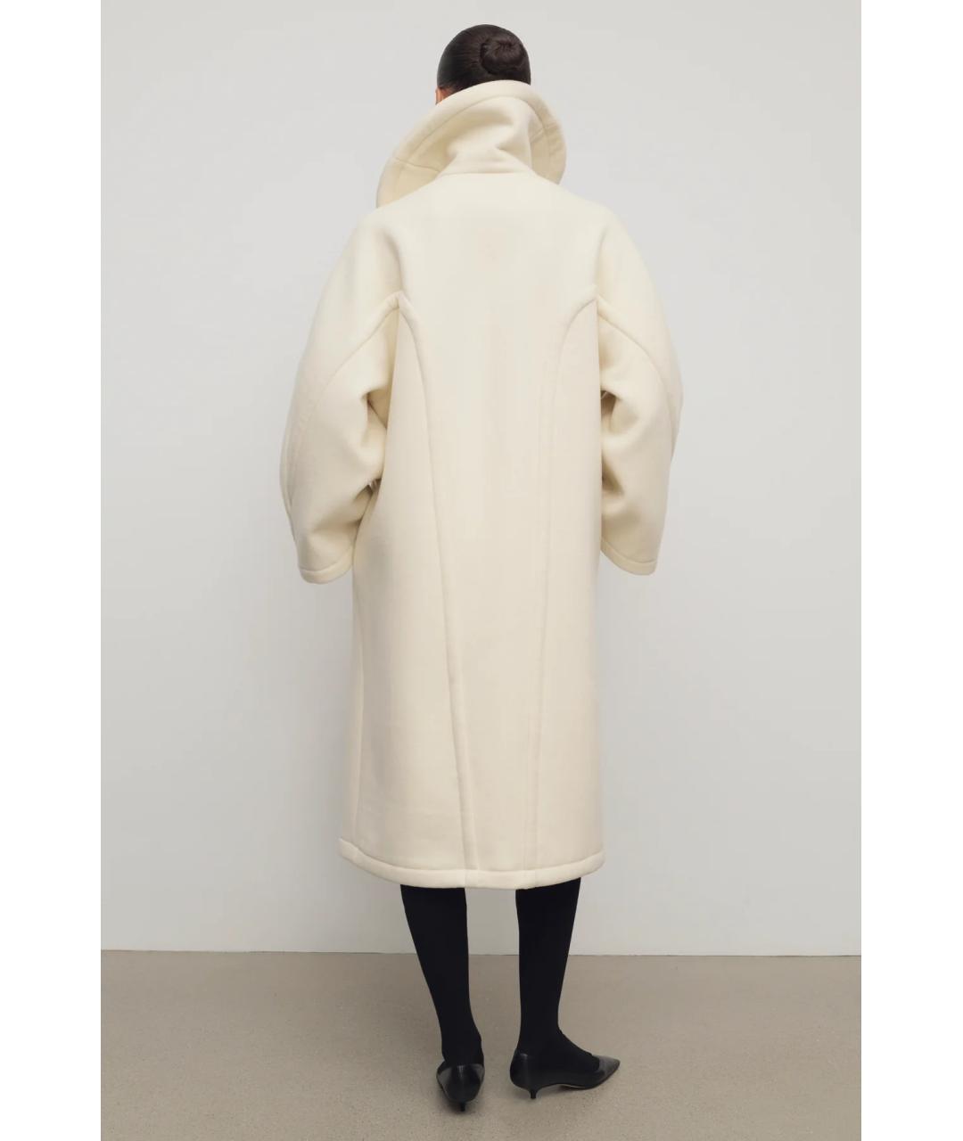 THE ROW Белое шерстяное пальто, фото 5