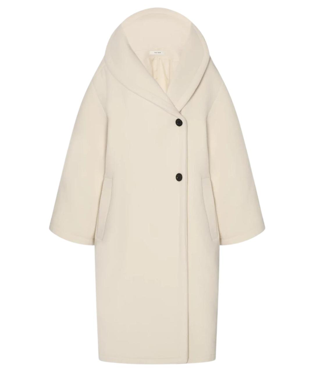 THE ROW Белое шерстяное пальто, фото 1