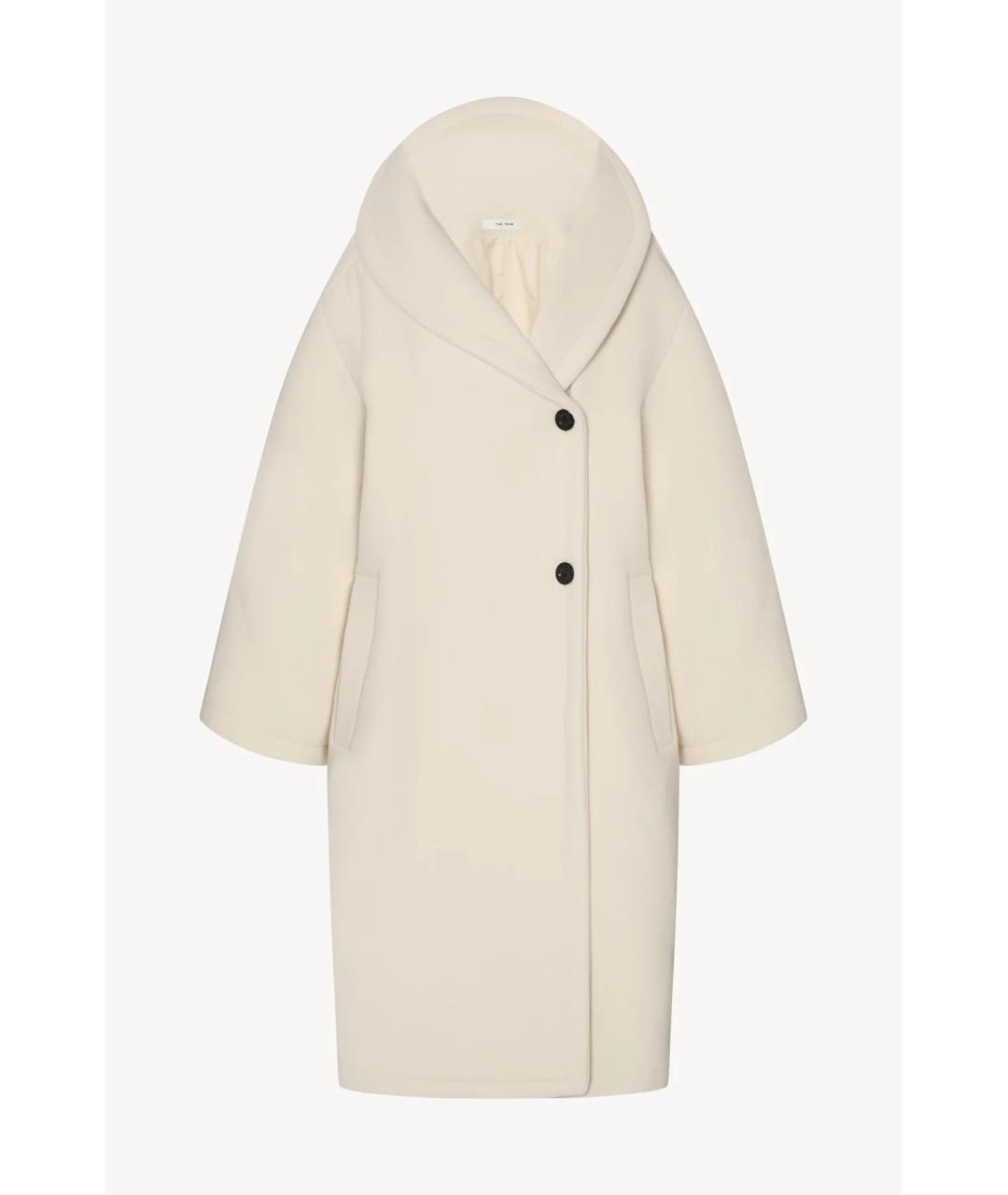 THE ROW Белое шерстяное пальто, фото 6