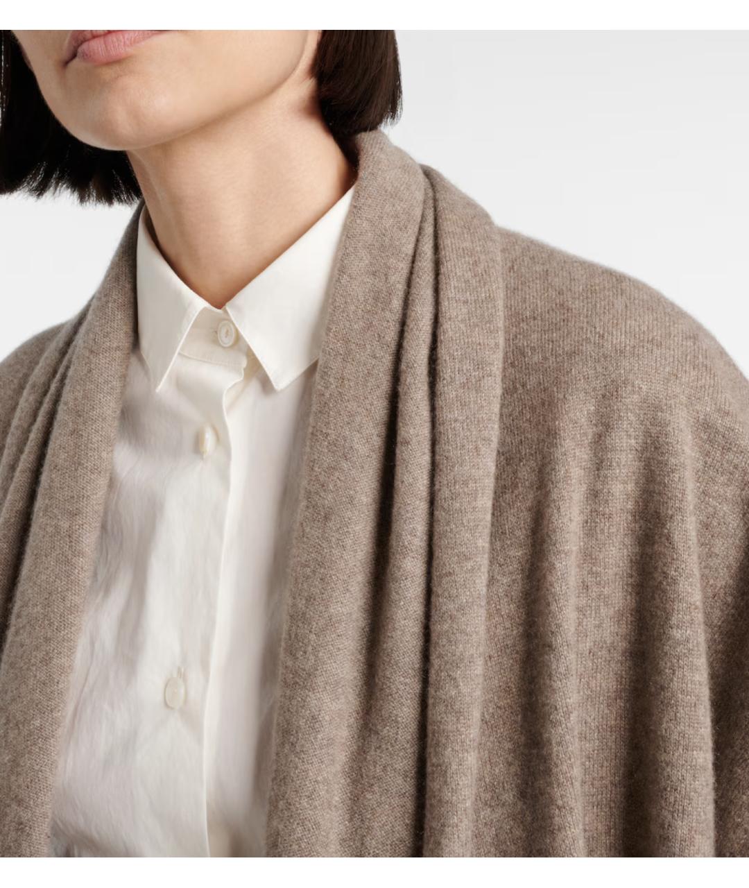 THE ROW Бежевый кашемировый кардиган, фото 5
